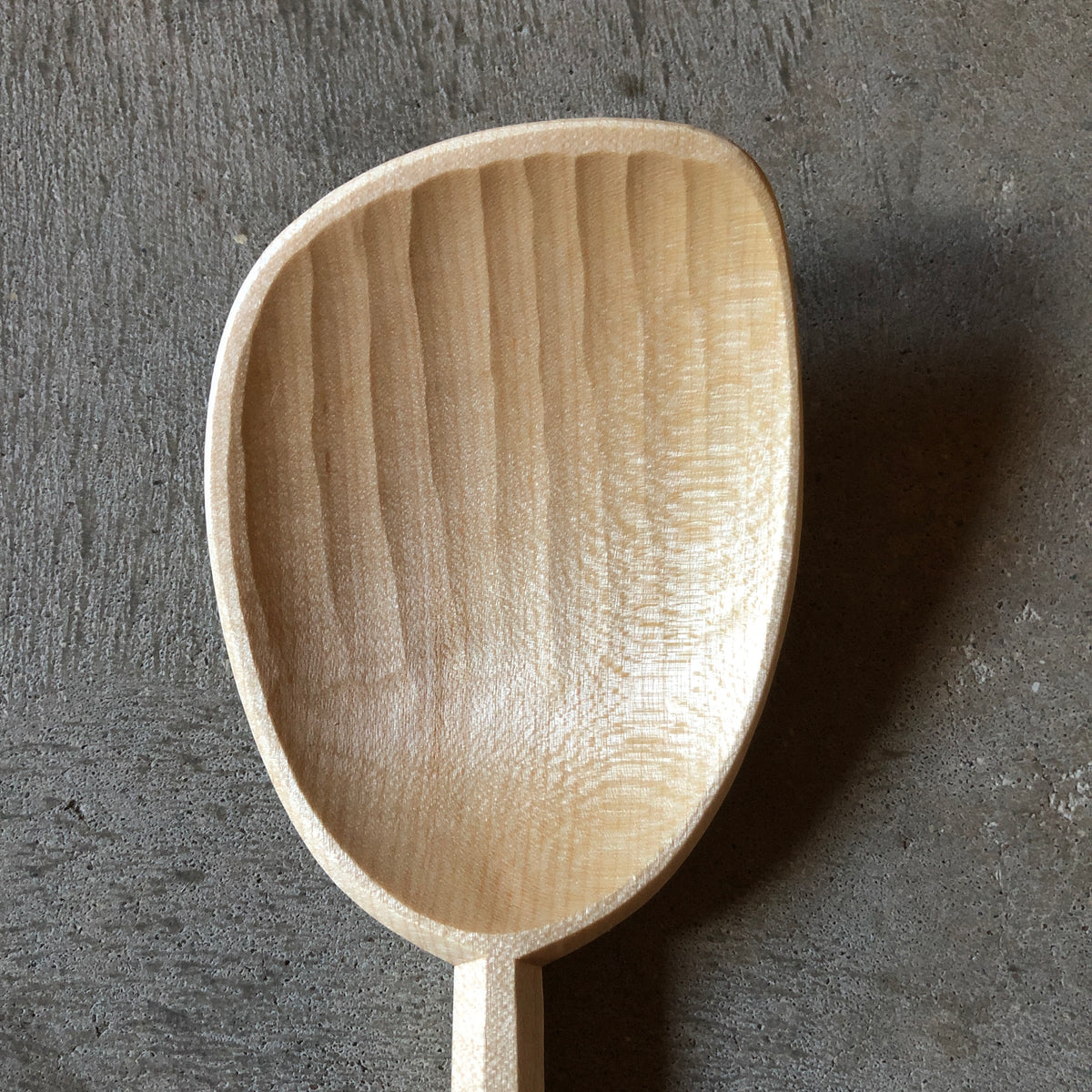 Maple wood hand carved long flour/sugar scoop 7.5 inch (19 cm) - The Spoon  Crank